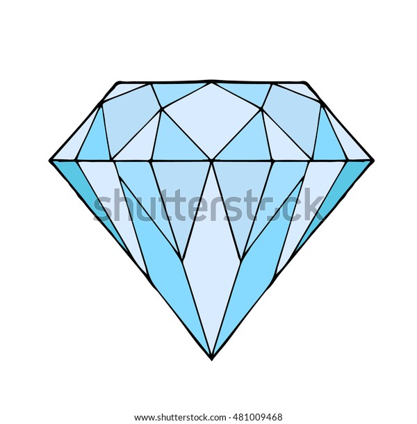 Diamond Blue Vector On White Background Stock Vector (Royalty Free ...