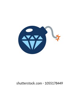 Diamond Bomb logo Icon Design