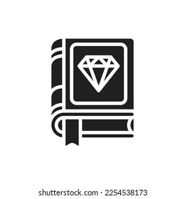 Ilustración de vectores de iconos rellenos de libro de diamantes