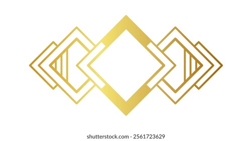 Diamond border art deco element