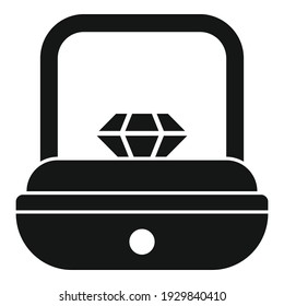 Diamond box icon. Simple illustration of diamond box vector icon for web design isolated on white background