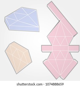 Diamond box template for packaging 
