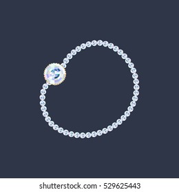 Diamond bracelet. Vector illustration.