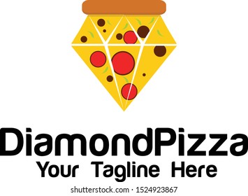 Diamond Bread Pizza Logo template