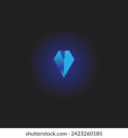 Diamond, bright geometric symbol simple logo vector