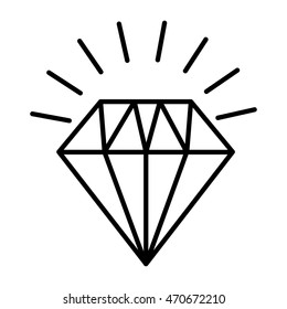 diamond bright silhouette icon vector illustration design