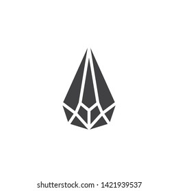 Diamond, brilliant vector icon. filled flat sign for mobile concept and web design. Precious stone, Gemstone glyph icon. Symbol, logo illustration. Vector graphics