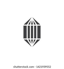 Diamond, brilliant vector icon. Precious stone, gem filled flat sign for mobile concept and web design. Gemstone glyph icon. Symbol, logo illustration. Vector graphics