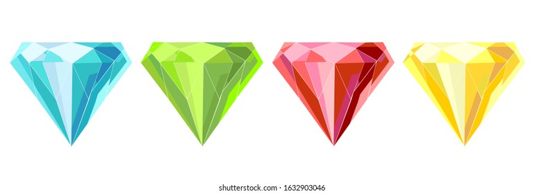 Diamond or brilliants set. Vector abstract crystal. For modern fashion, cover, books, cloth. 
