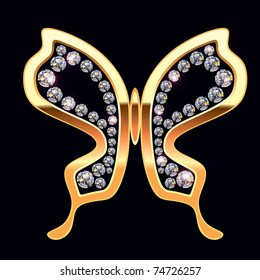 Diamond, butterfly,