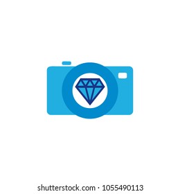 Diamond Camera Logo Icon Design