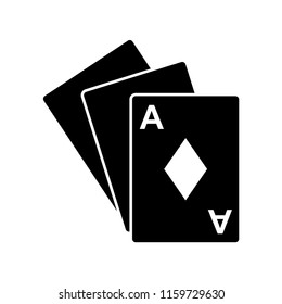 diamond card - gamble - poker - casino icon vector