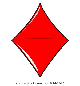 diamond card symbol illustration hand drawn isolated Vector