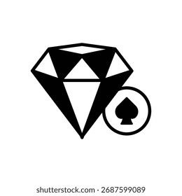 Diamond Card Vector icon which can easily modify or edit
