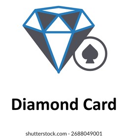 Diamond Card Vektor Symbol, das leicht ändern oder bearbeiten kann
