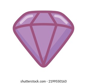 icono plano aislado de caricatura de diamantes