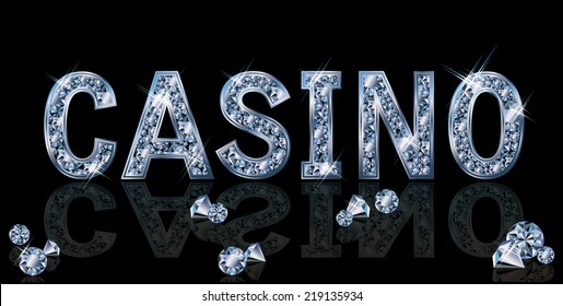 Diamond casino background, vector illustration