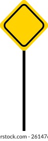 Diamond Caution Sign with Black Border
