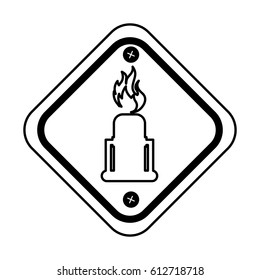 diamond caution sign icon