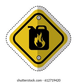 diamond caution sign icon