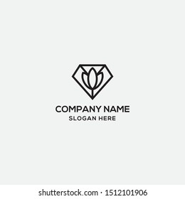 diamond CBD logo design template. vector