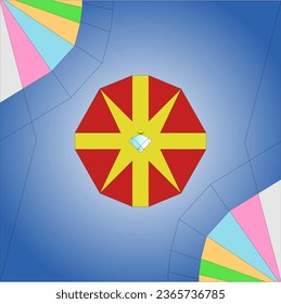 a diamond in the center of the picture
