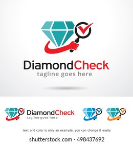 Diamond Check Logo Template Design Vector