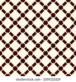 Diamond checkered abstract background. Seamless surface pattern with repeated diagonal crossed hatched lines. Grid wallpaper. Simple geometric ornament. Modern digital paper, textile print. Vector art