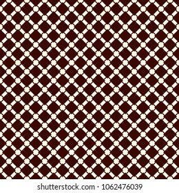 Diamond checkered abstract background. Seamless surface pattern with repeated diagonal crossed hatched lines. Grid wallpaper. Simple geometric ornament. Modern digital paper, textile print. Vector art