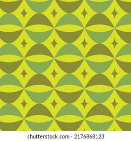 Diamond Circle Geometric Seamless Vector Retro Pattern