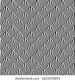 Diamond circle pattern. Black white contrast. Radial geometric design. Vector minimal layout.