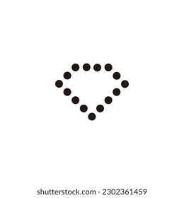 Diamond, circles geometric simple symbol logo vector