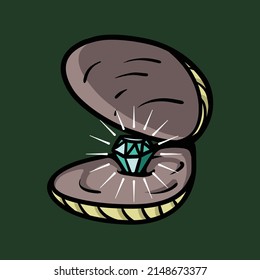 Kartographie aus Diamantmaulkraut, Vektorgrafik