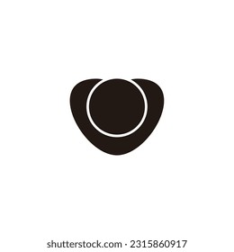 Diamond and coin, geometric symbol simple logo vector