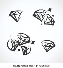 Conjunto de colección de diamantes. Diamantes de colección. Vector