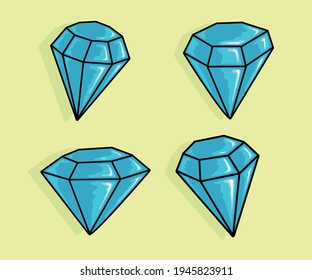 colección de diamantes. Diversos diamantes.
vector de diamante brillante que atrapa la vista
