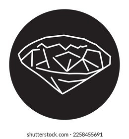 Diamond color line icon. Precious stones. Pictogram for web page, mobile app, promo.
