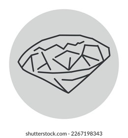 Diamond color line icon. Precious stones. Pictogram for web page, mobile app, promo.