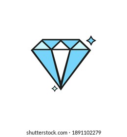 
Diamant. Farbiges Symbol. Vektorgrafik