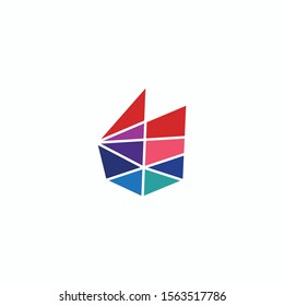 diamond colorful logo vector concept with simple and modern styles