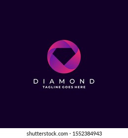 Diamond Colorful Vector Template Design Illustration, This logo symbolizes, luxury, premium, beauty. It is suitable for the beauty industry, multimedia jewelry stores and all other related businesses.