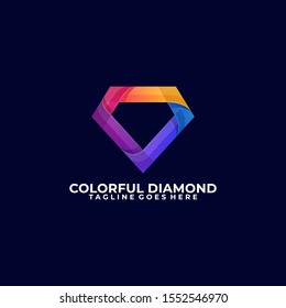 Diamond Colorful Vector Template Design Illustration, suitable for the beauty industry, multimedia jewelry stores and all other related businesses.