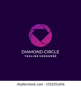 Diamond Vektorillustration Template Design Illustration, geeignet für die Beauty Industrie, Multimedia Schmuckgeschäfte und alle anderen damit verbundenen Unternehmen.