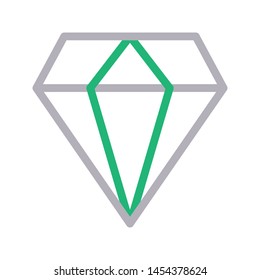 diamond colour line vector icon