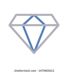 diamond colour line vector icon