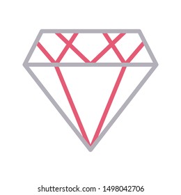 diamond colour line vector icon