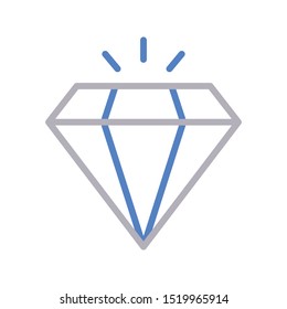 diamond colour line vector icon