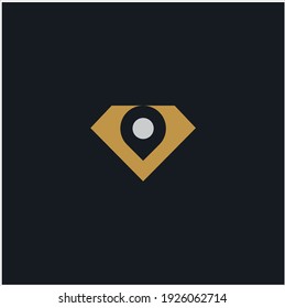 diamond combination map symbol logo graphic vector illustration