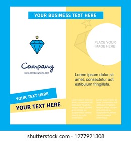 Diamond  Company Brochure Template. Vector Busienss Template