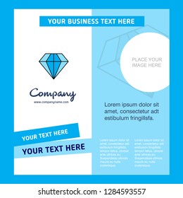 Diamond  Company Brochure Template. Vector Busienss Template